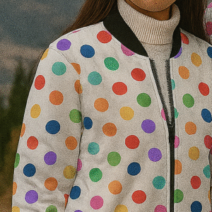 Ecofashionista Women Bomber Jacket Colourful Dots