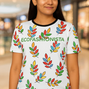 Ecofashionista Colorful Leaves Women's AOP Classic T-Shirt