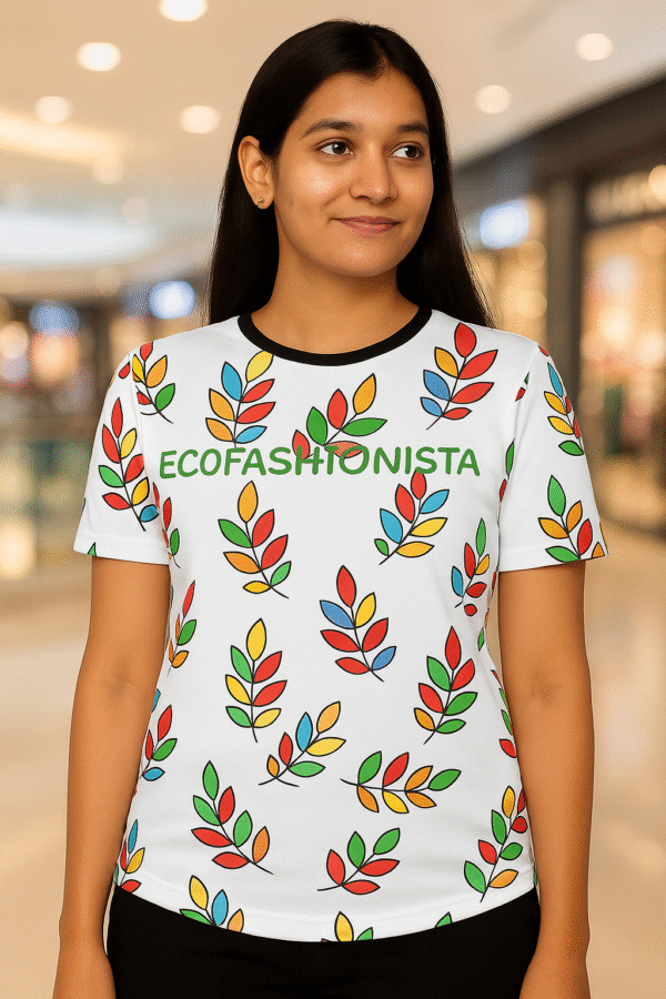 Ecofashionista Colorful Leaves Women's AOP Classic T-Shirt
